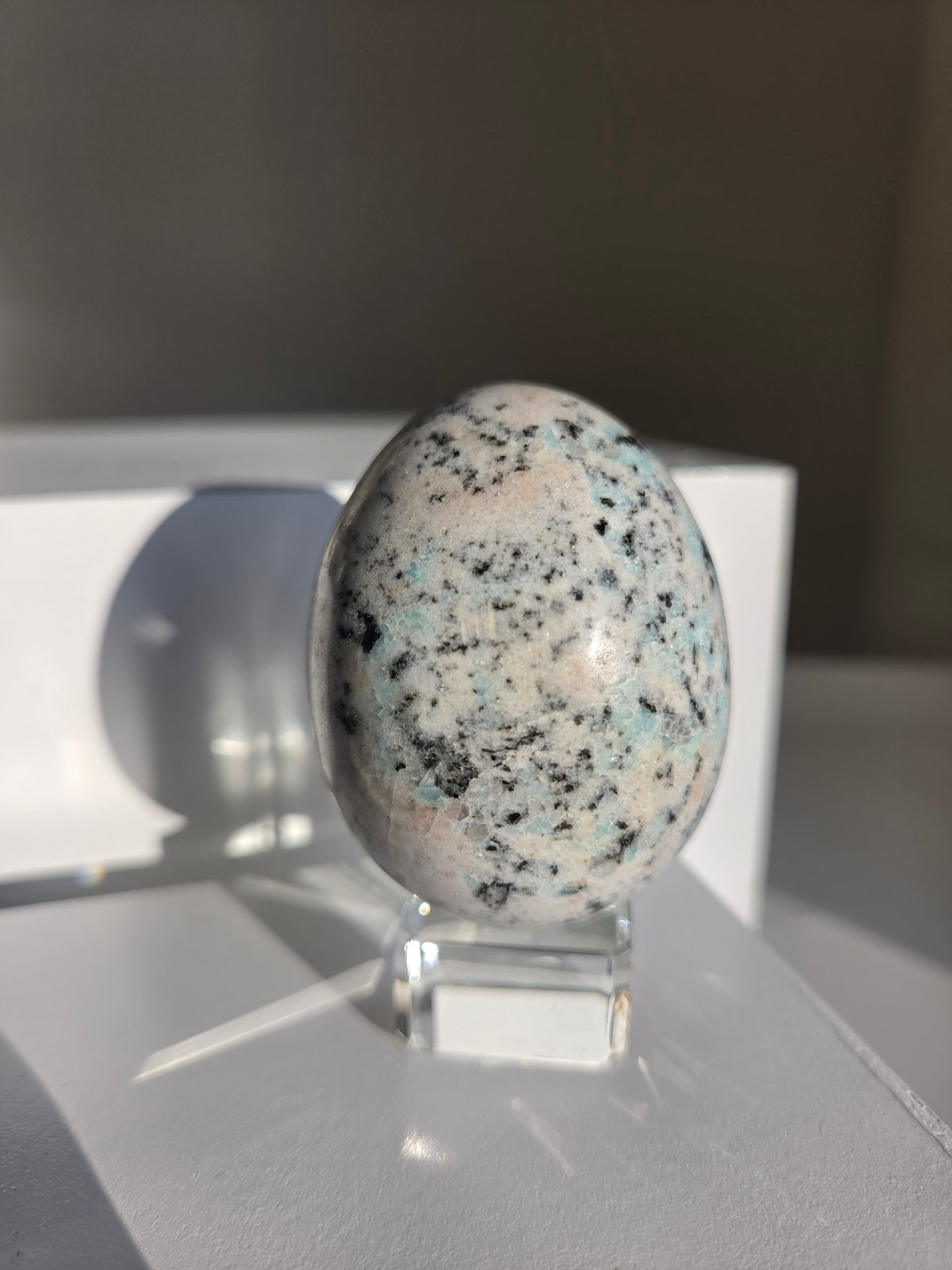 Amazonite x Quartz Egg 001