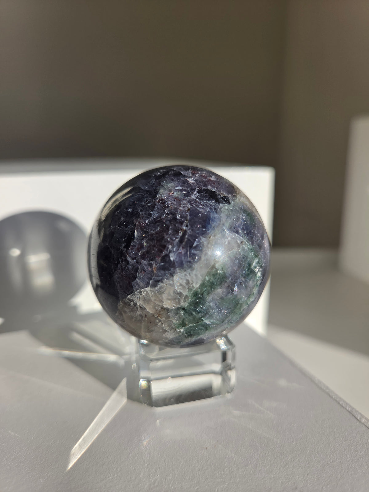 Iolite x Sunstone Sphere 002