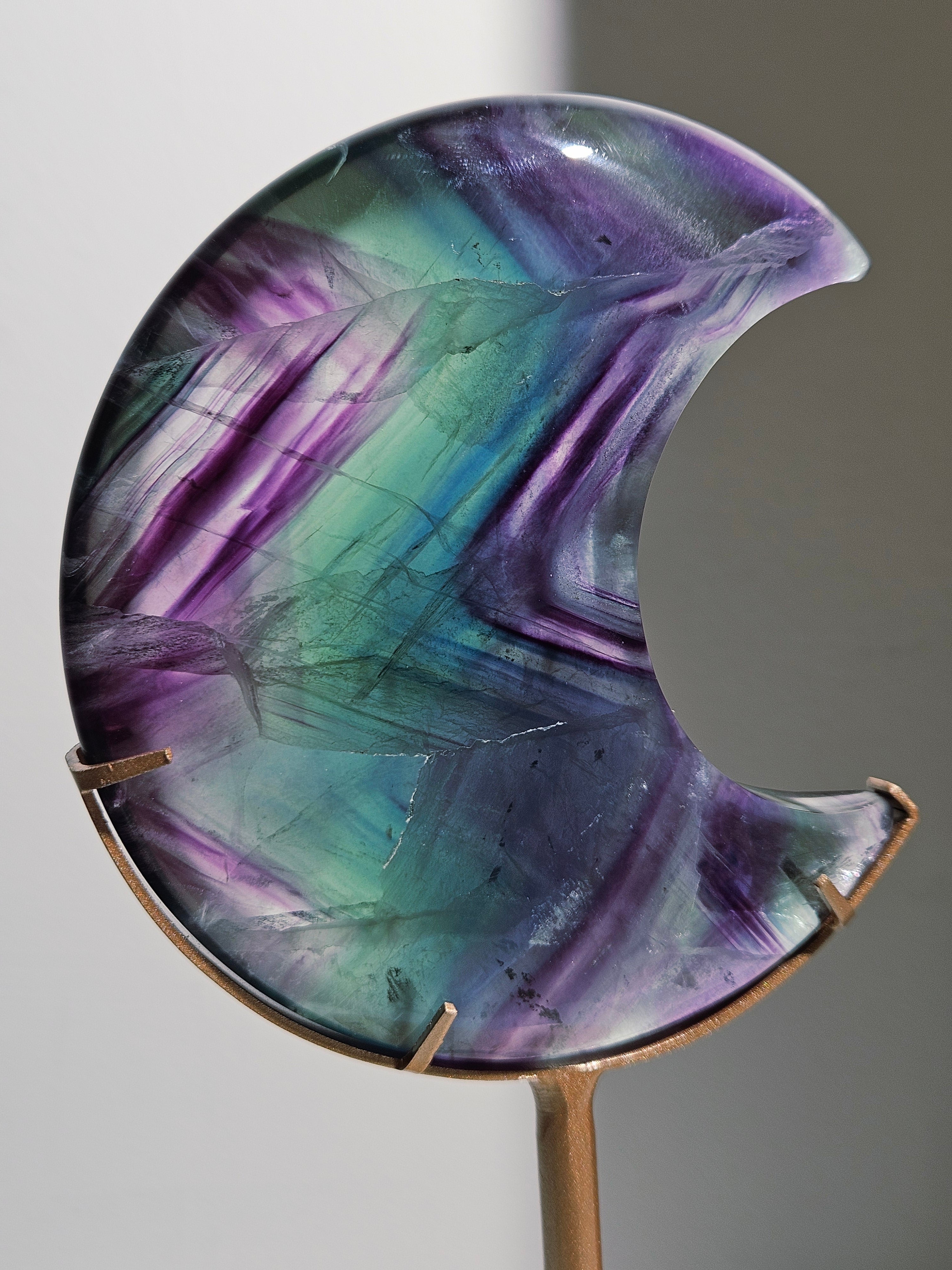 Rainbow Fluorite Moon 003