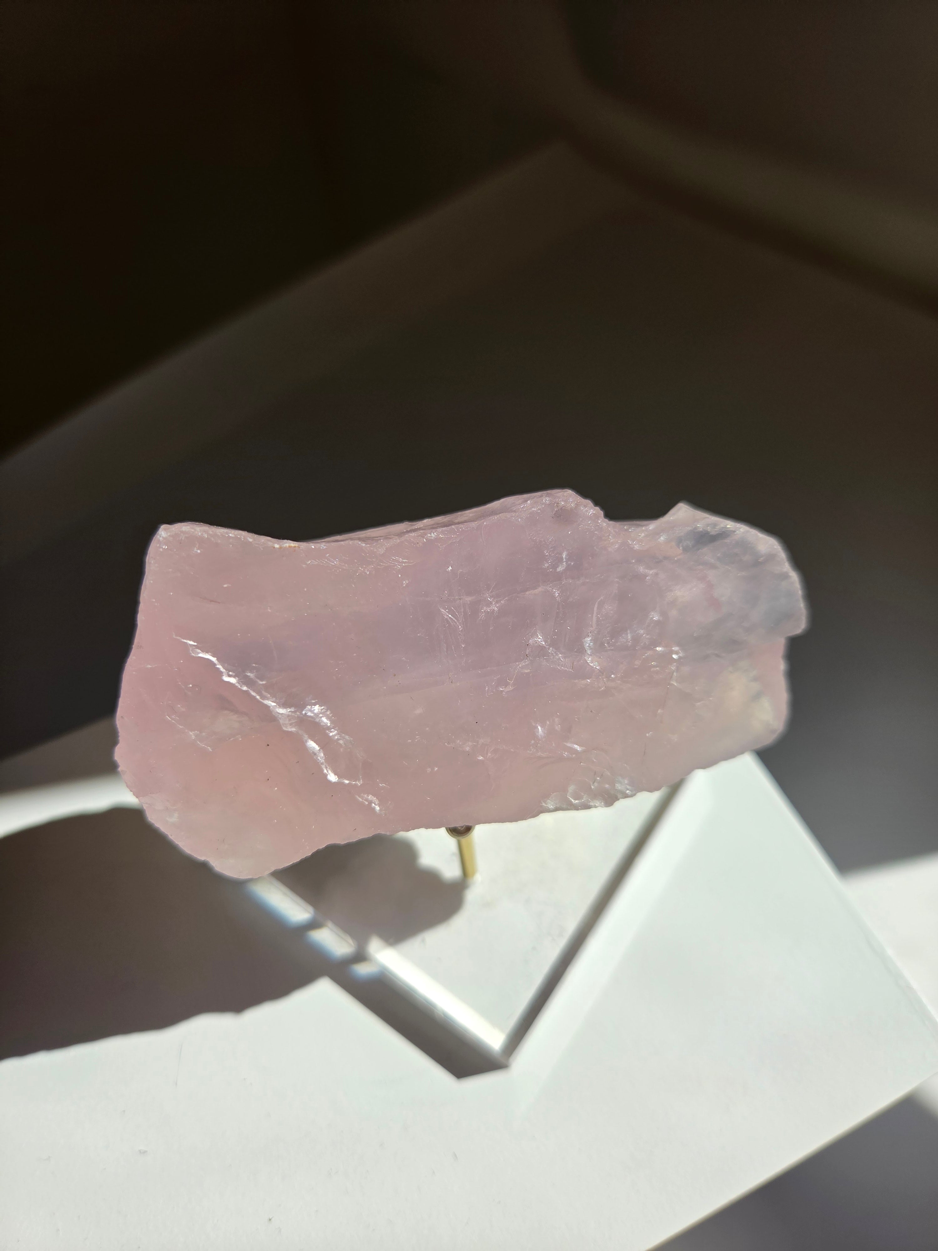 Lavender Raw Rose Quartz 014
