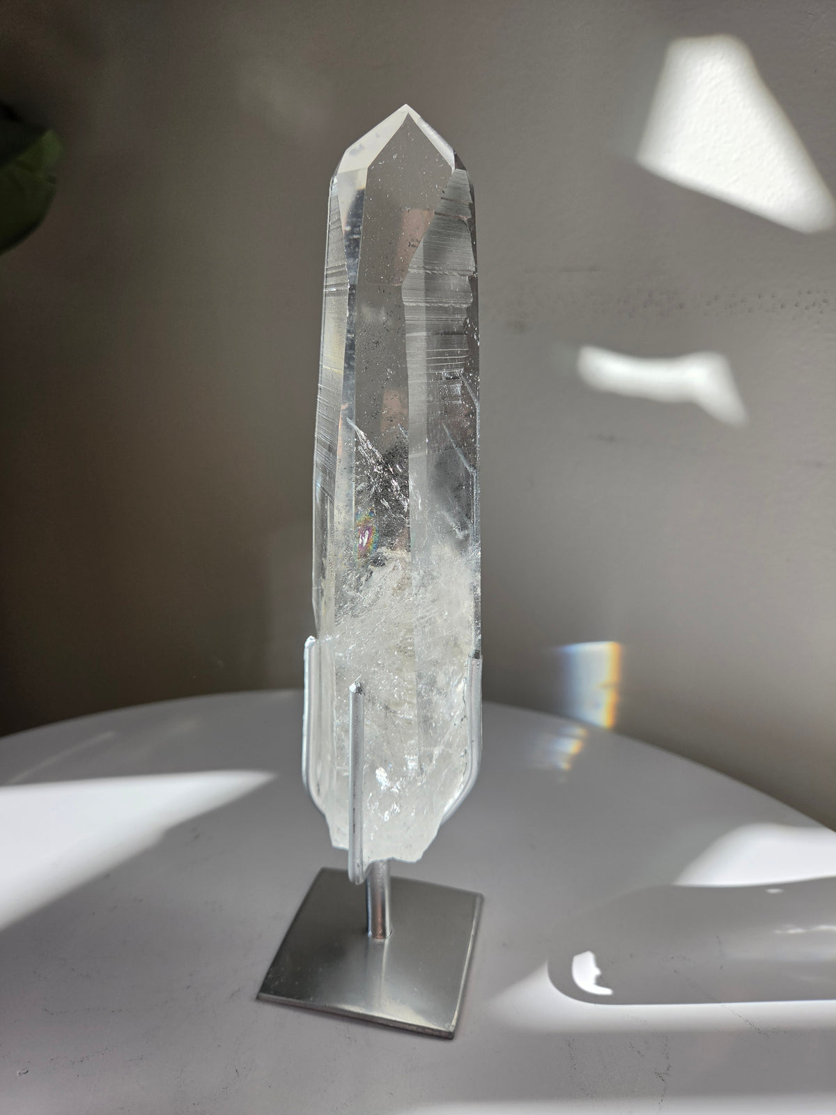 Phantom Lemurian Quartz on stand 004