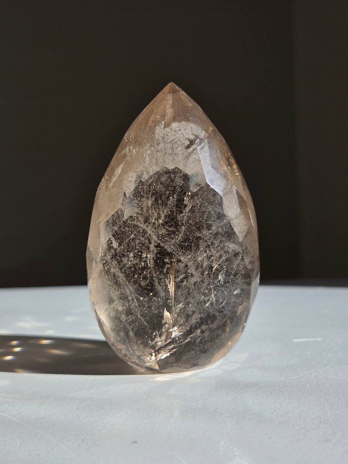 Faceted Smoky Quartz Freeform 005