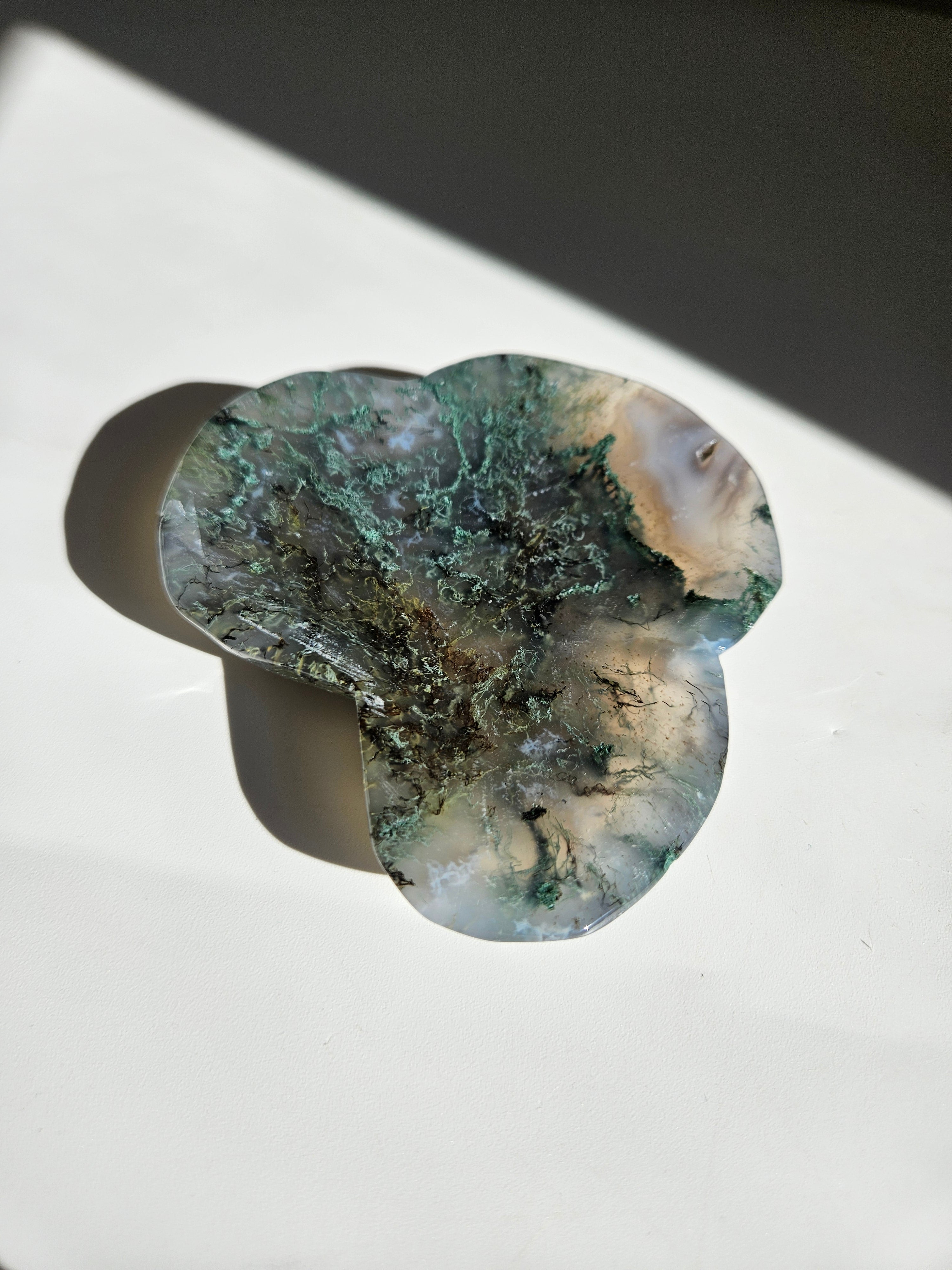 Moss Agate Freeform Bowl 003