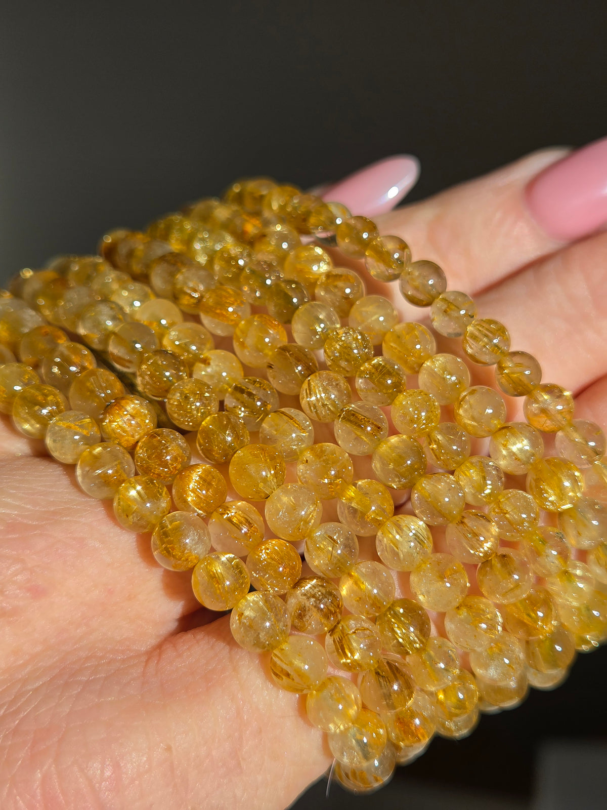 Golden Rutile Bracelet | 6mm