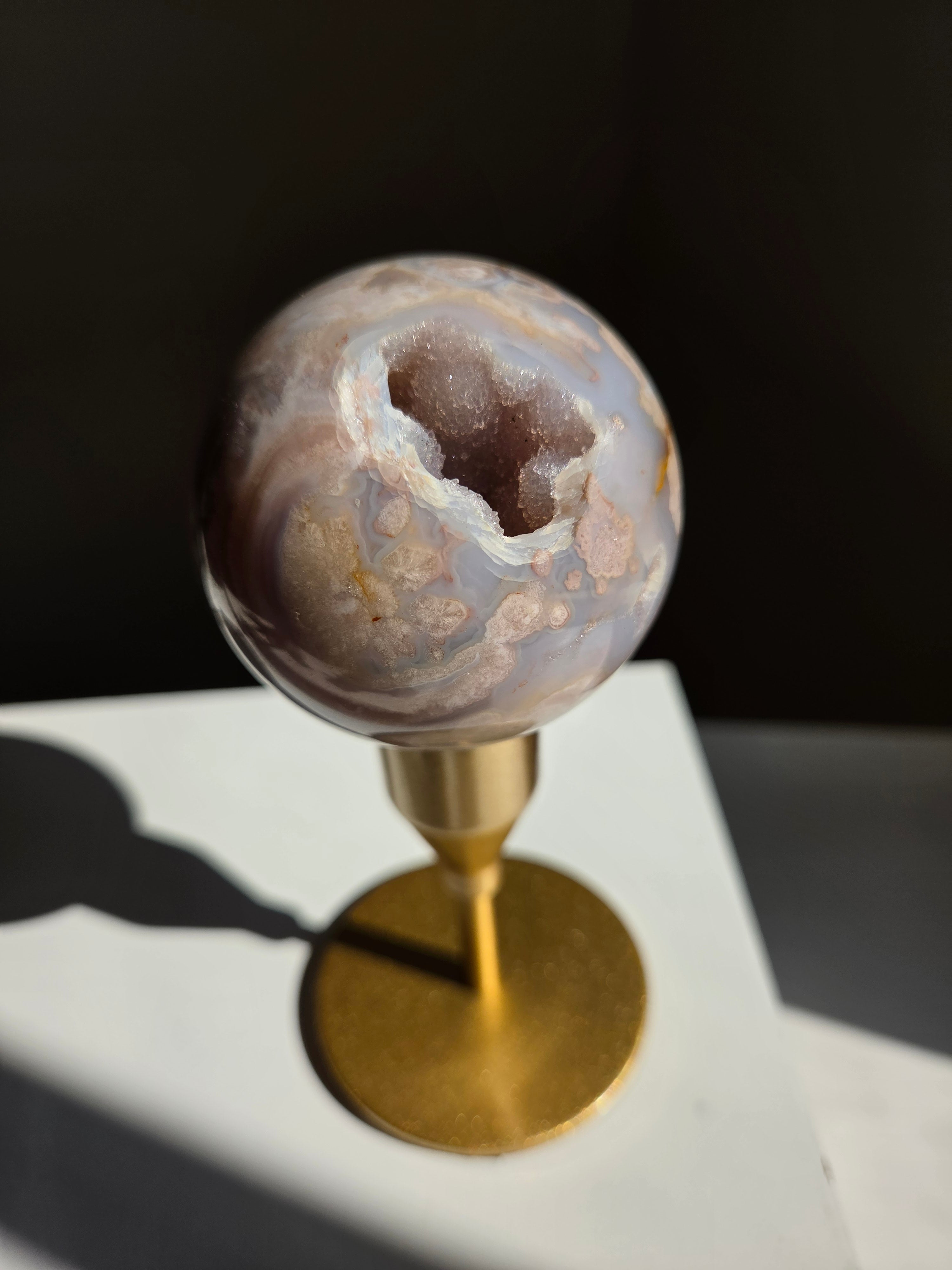 Flower Agate Sphere 001