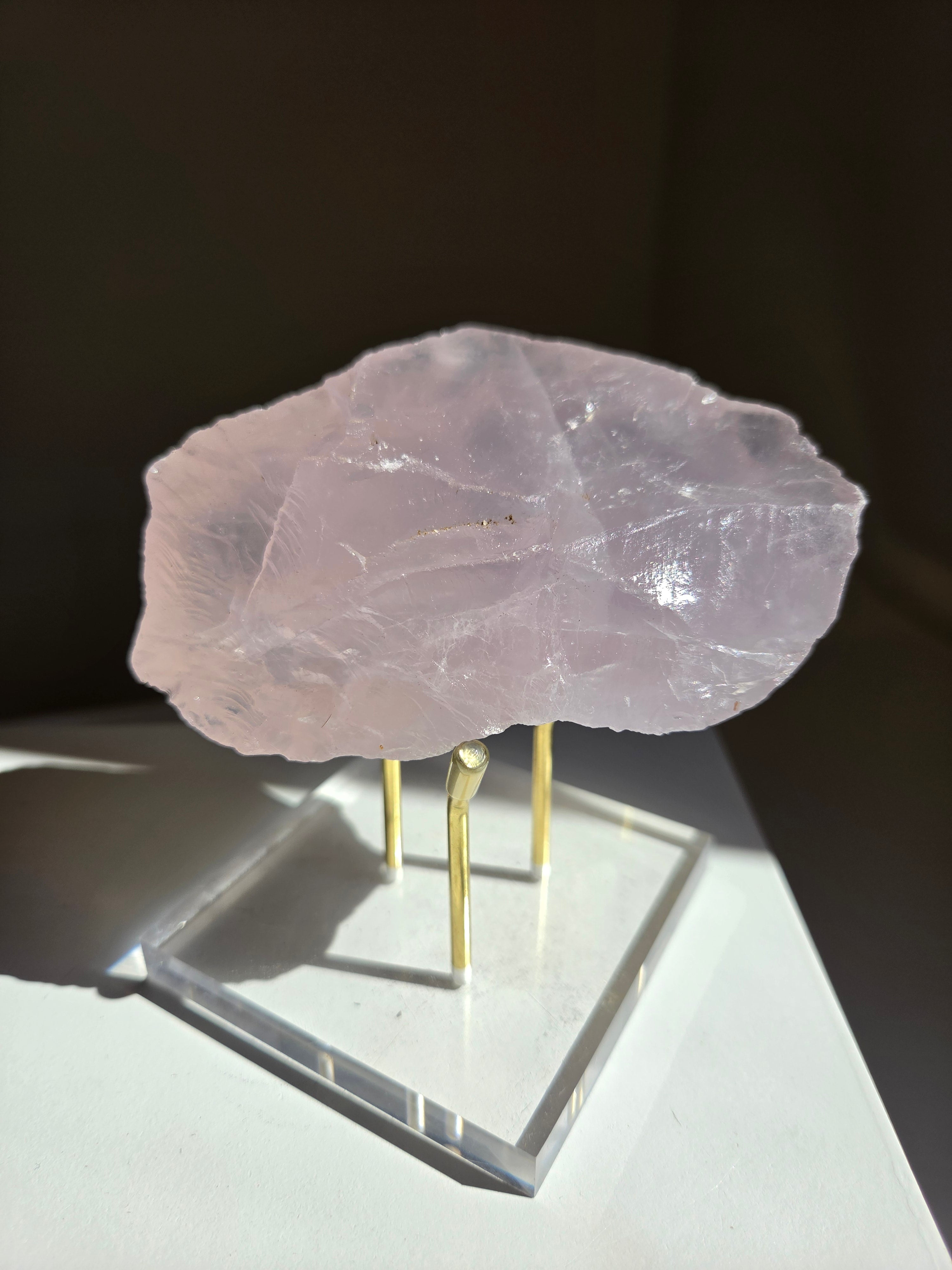 Lavender Raw Rose Quartz 009